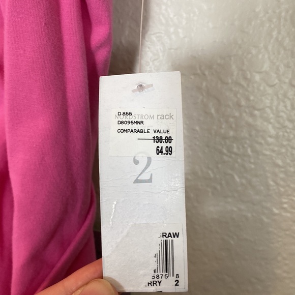 NWT Donna Morgan Mada Midi Dress | Strawberry Pink | 2 - Picture 4 of 7